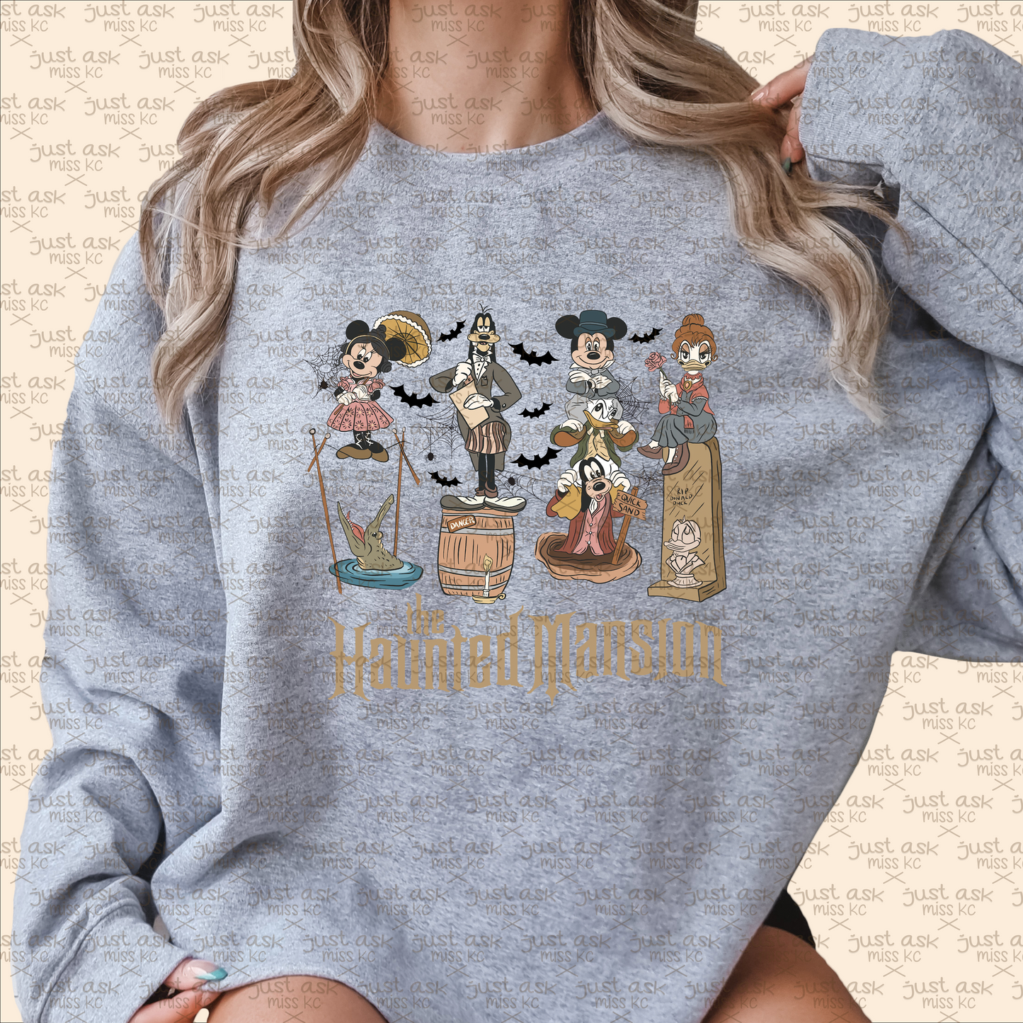 Characters Haunted Mansion Crewneck Sweater Halloween Foolish Mortals Park Hoodie Mouse Friends Doom Fall Boo Horror Movie Hitchhiking Ghosts