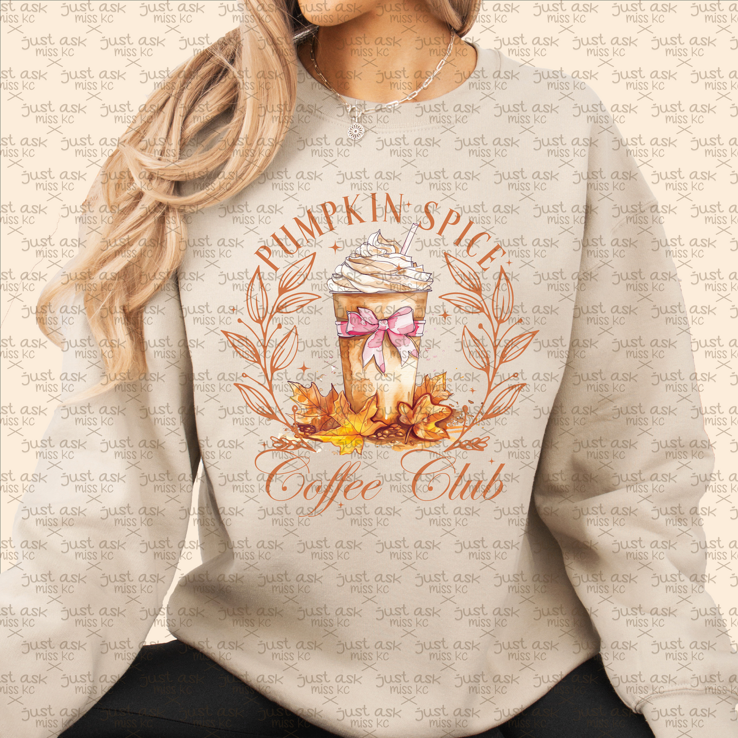 Pumpkin Spice Coffee Club Crewneck Sweater Fall Gift Halloween Thanksgiving Hoodie Halloween Top Skeleton