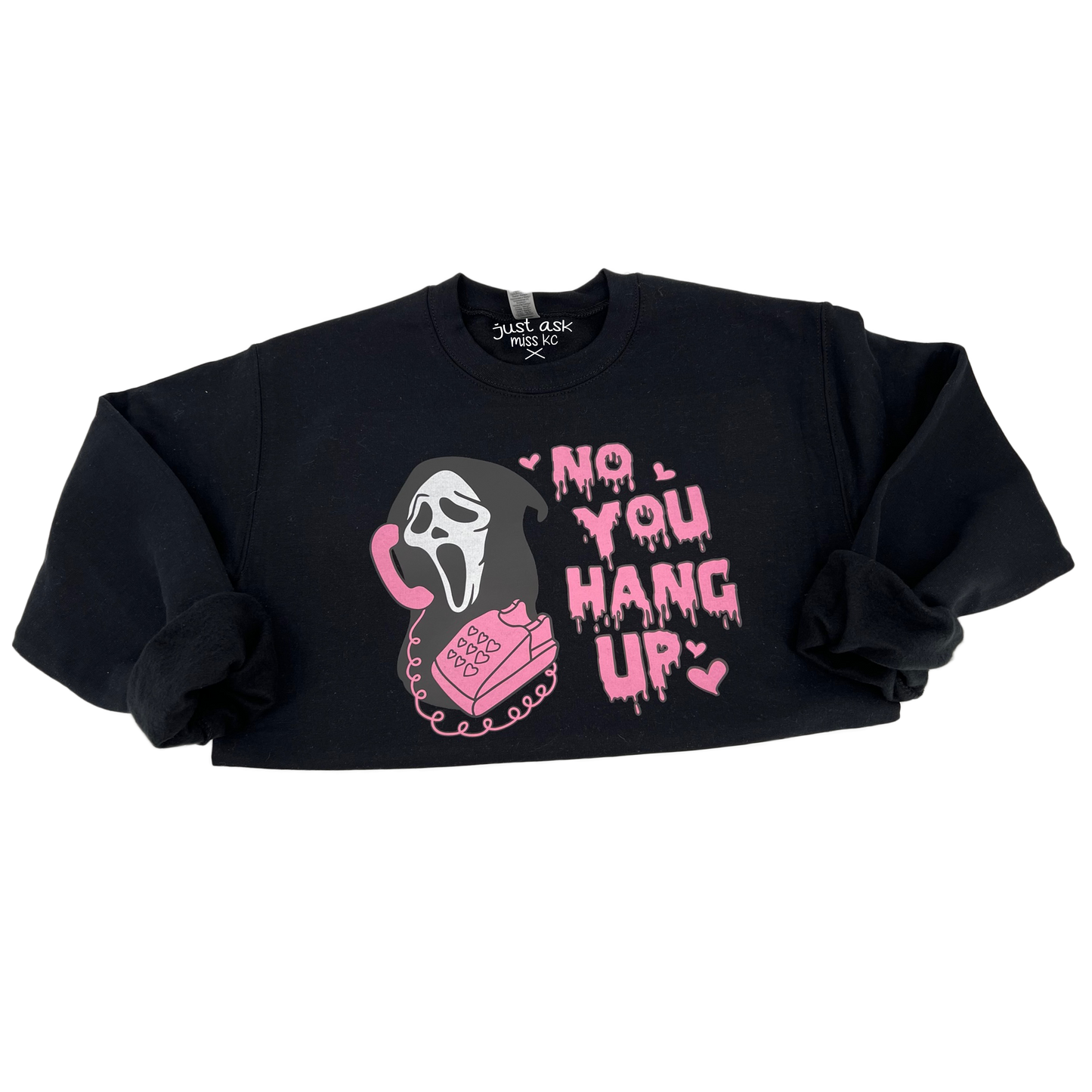No You Hang Up Crewneck, Baseball Tee, Shirt, Scream, Ghostface