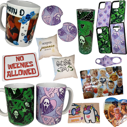 Custom Gifts, Mug, Tumbler, Magnet, Phone Case, Puzzle, Pillow Case, Mask, Sign, iPhone, Samsung, Car Coaster