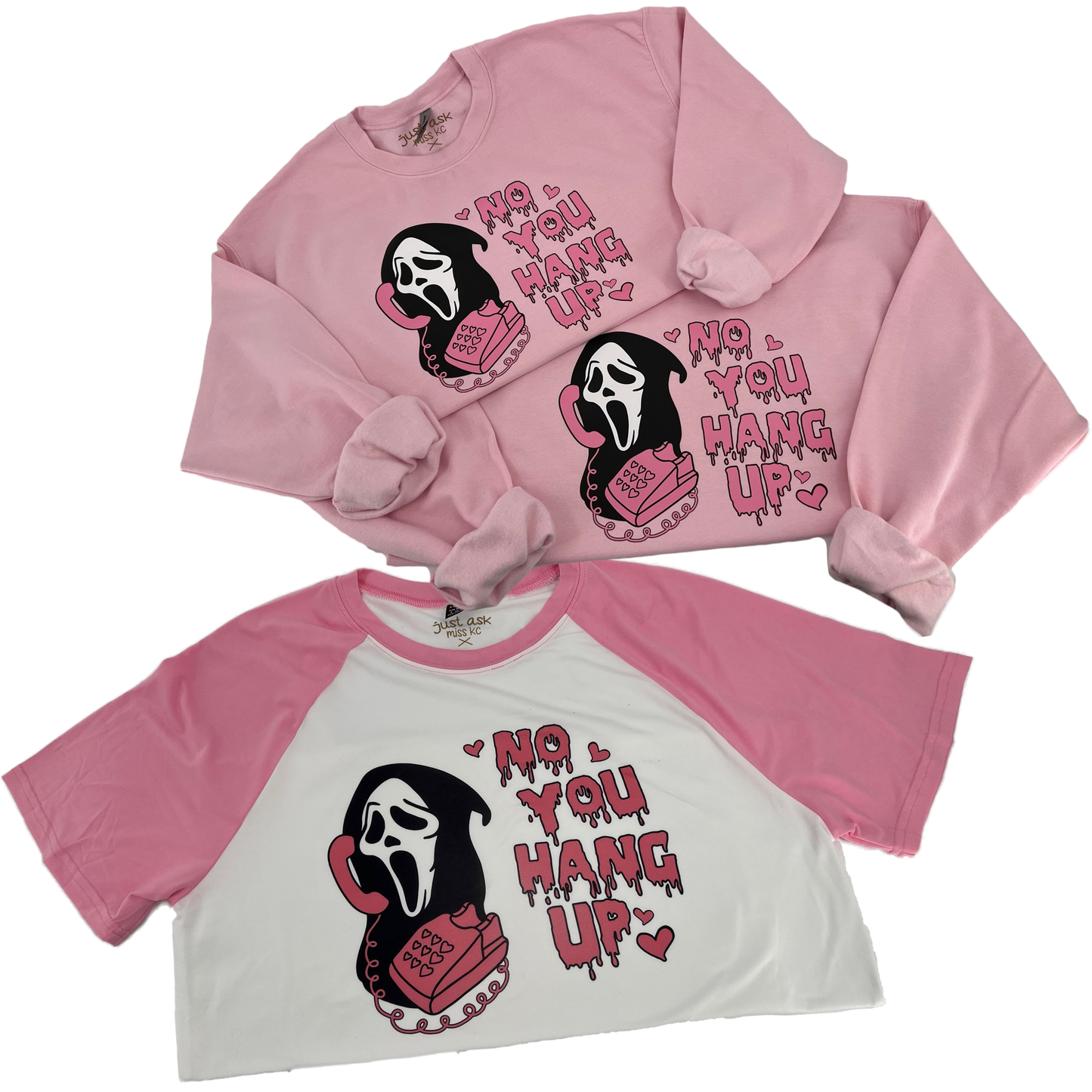 No You Hang Up Crewneck, Baseball Tee, Shirt, Scream, Ghostface