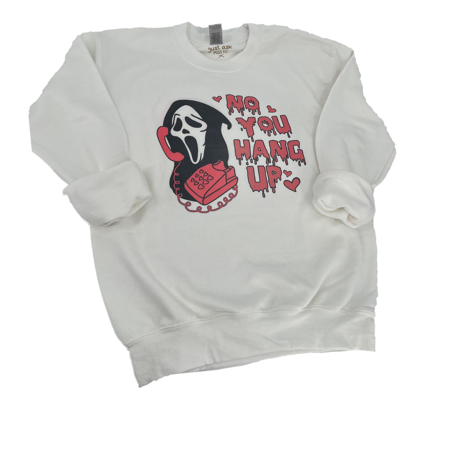 No You Hang Up Crewneck, Baseball Tee, Shirt, Scream, Ghostface