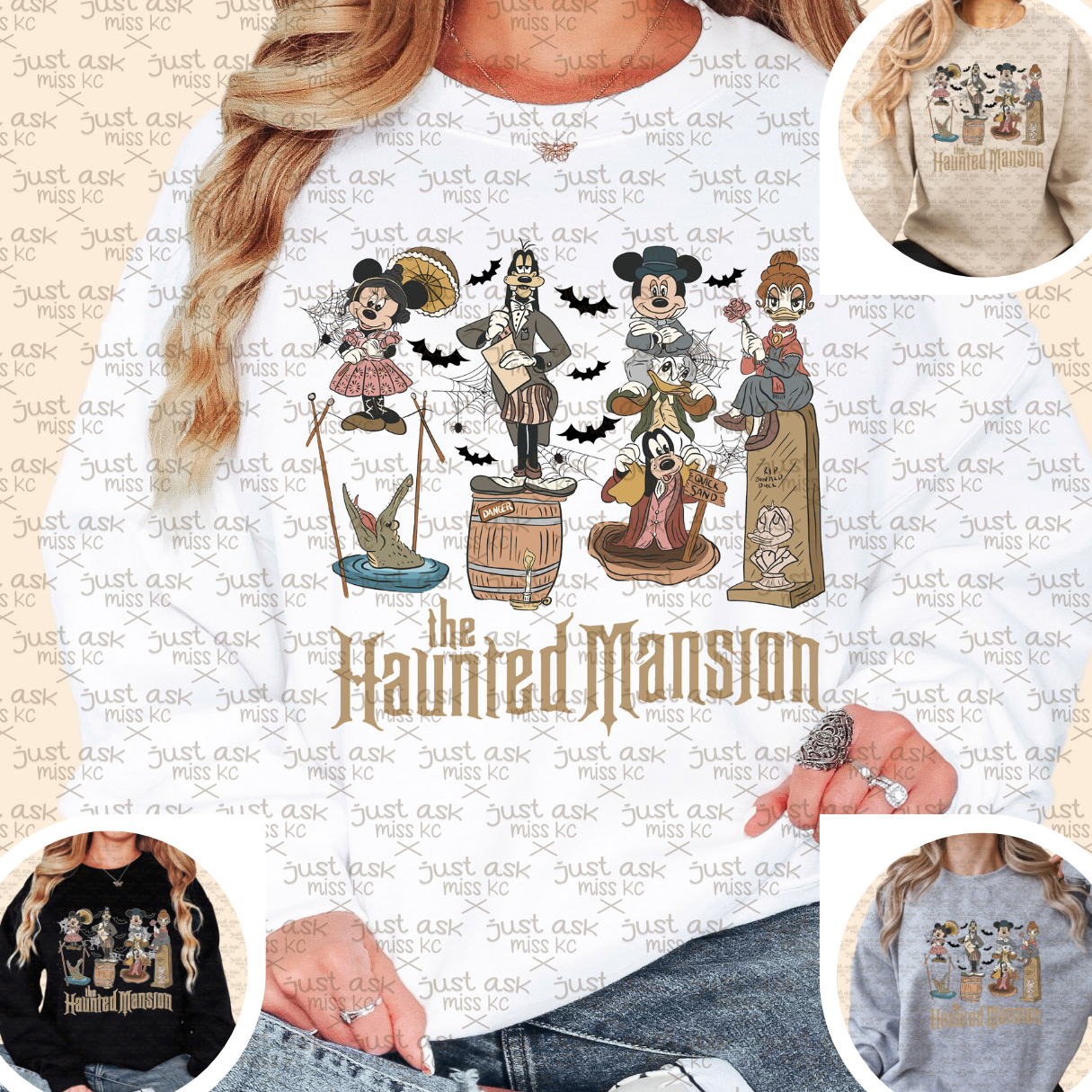 Characters Haunted Mansion Crewneck Sweater Halloween Foolish Mortals Park Hoodie Mouse Friends Doom Fall Boo Horror Movie Hitchhiking Ghosts